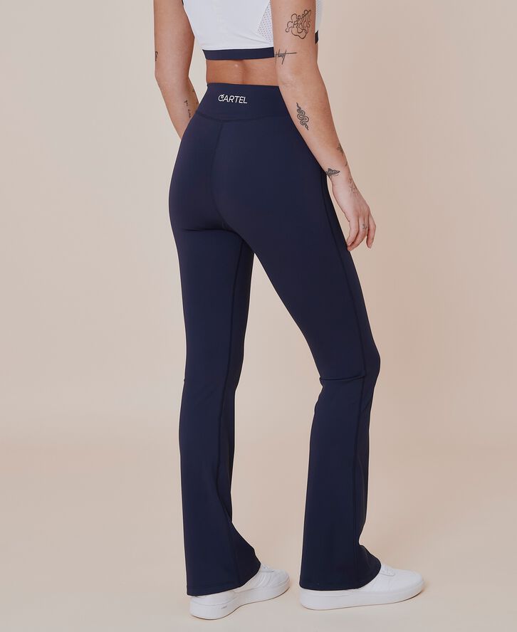 Sicilian high-waist flared leggings - Ocean
