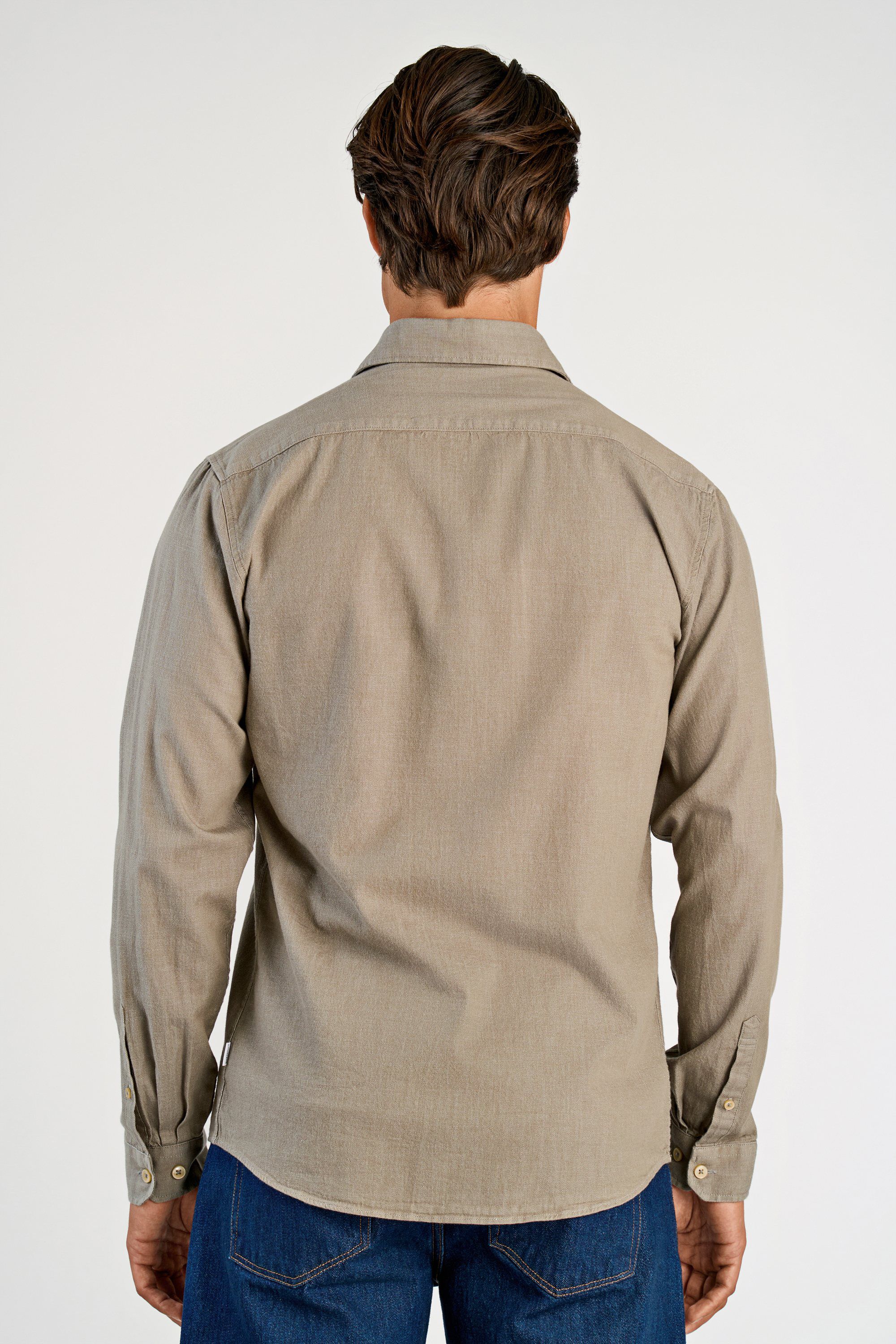 Soft indigo stretch shirt L/S