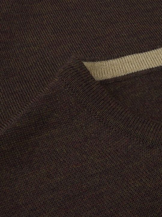 Sweater Knitted Crew Neck With Patch Merino Wool