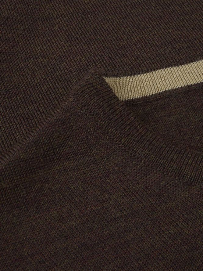 Sweater Knitted Crew Neck With Patch Merino Wool