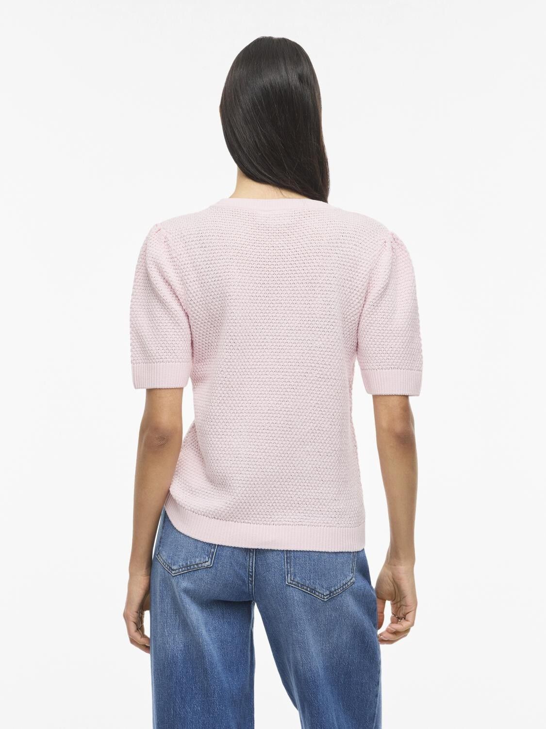 VIDALO O-NECK S/S KNIT TOP - NOOS