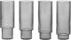 Ripple Long Drink Glasses - Set of 4 - Smoked Grey