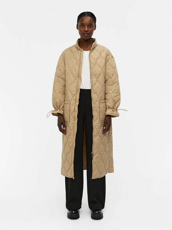 OBJLINE LONG QUILTED JACKET NOOS