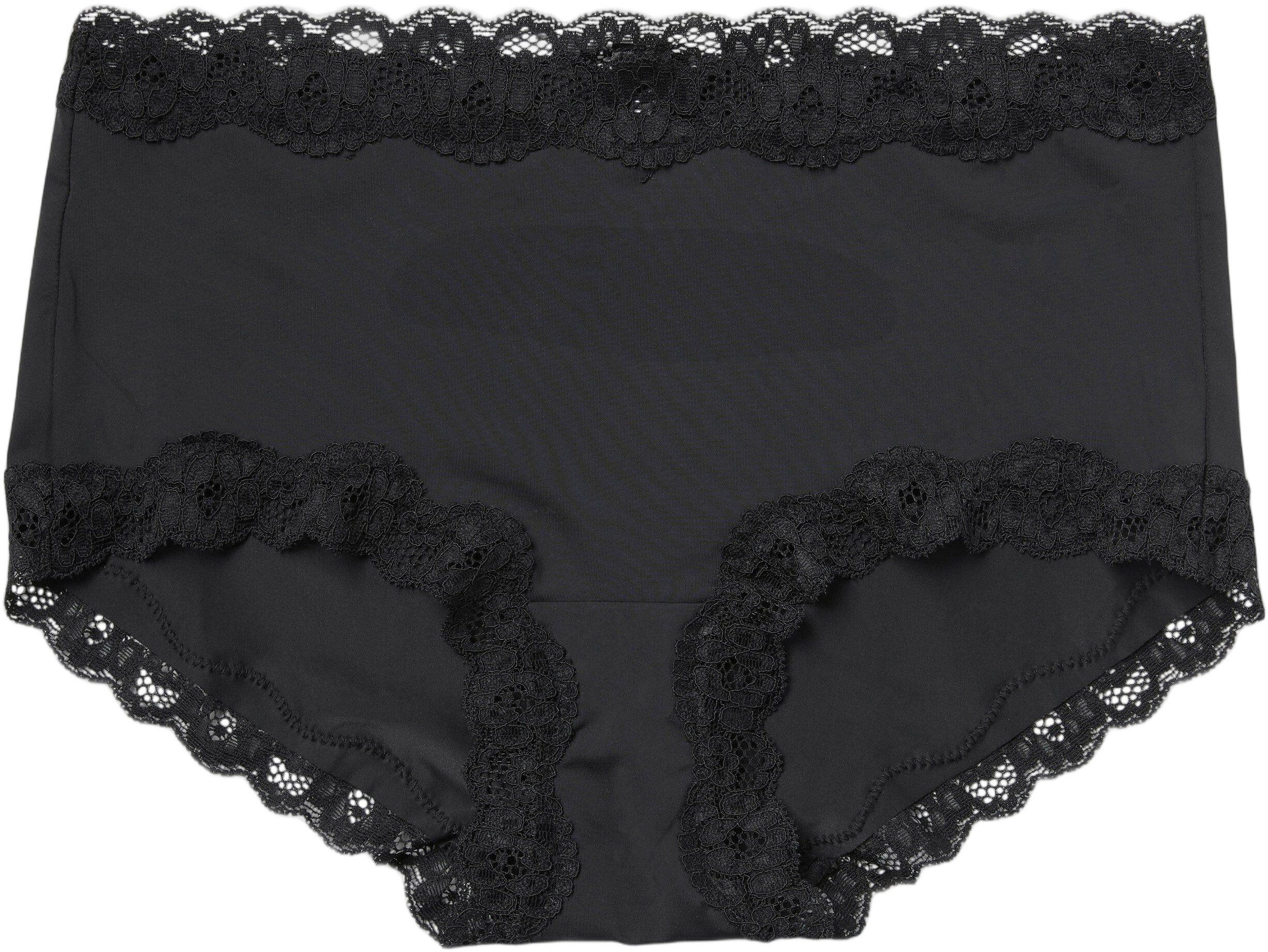 Truser med normal midje og blondekant