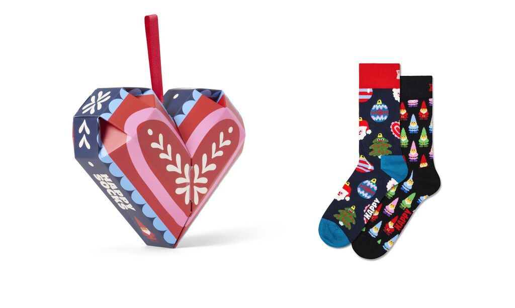 2-Pack Holiday Heart Socks Gift Set