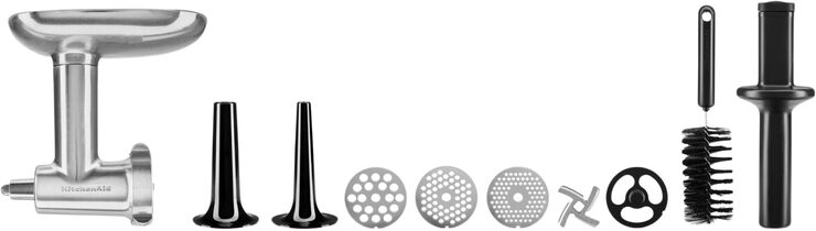 Kjøttkvern til kjøkkenmaskin stål/sort