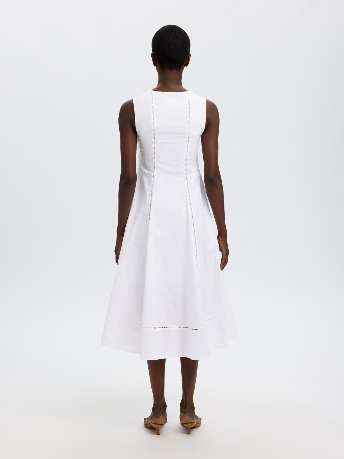 Slfdelia Reg Sl Midi Ladder Stitch Dress