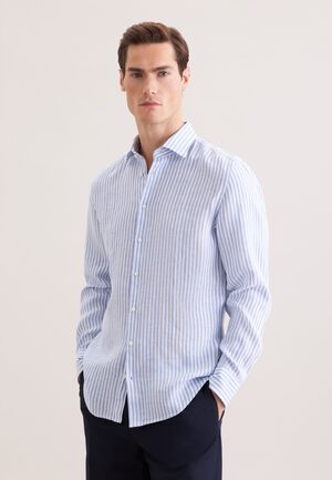 Linen shirt Slim 1/1 Kent-Collar Stripes