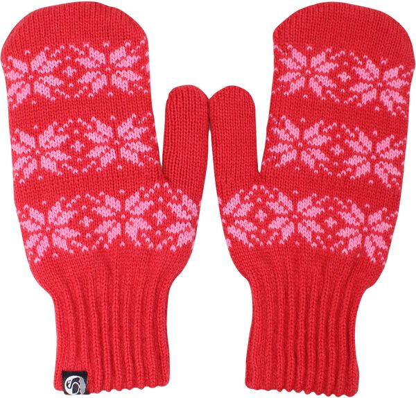 Danicebird Wool Mittens Bright Red STAR