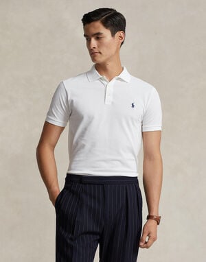 Slim Fit Stretch Mesh Polo