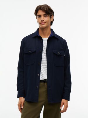 Relaxed Fit Wool Blend Shirt