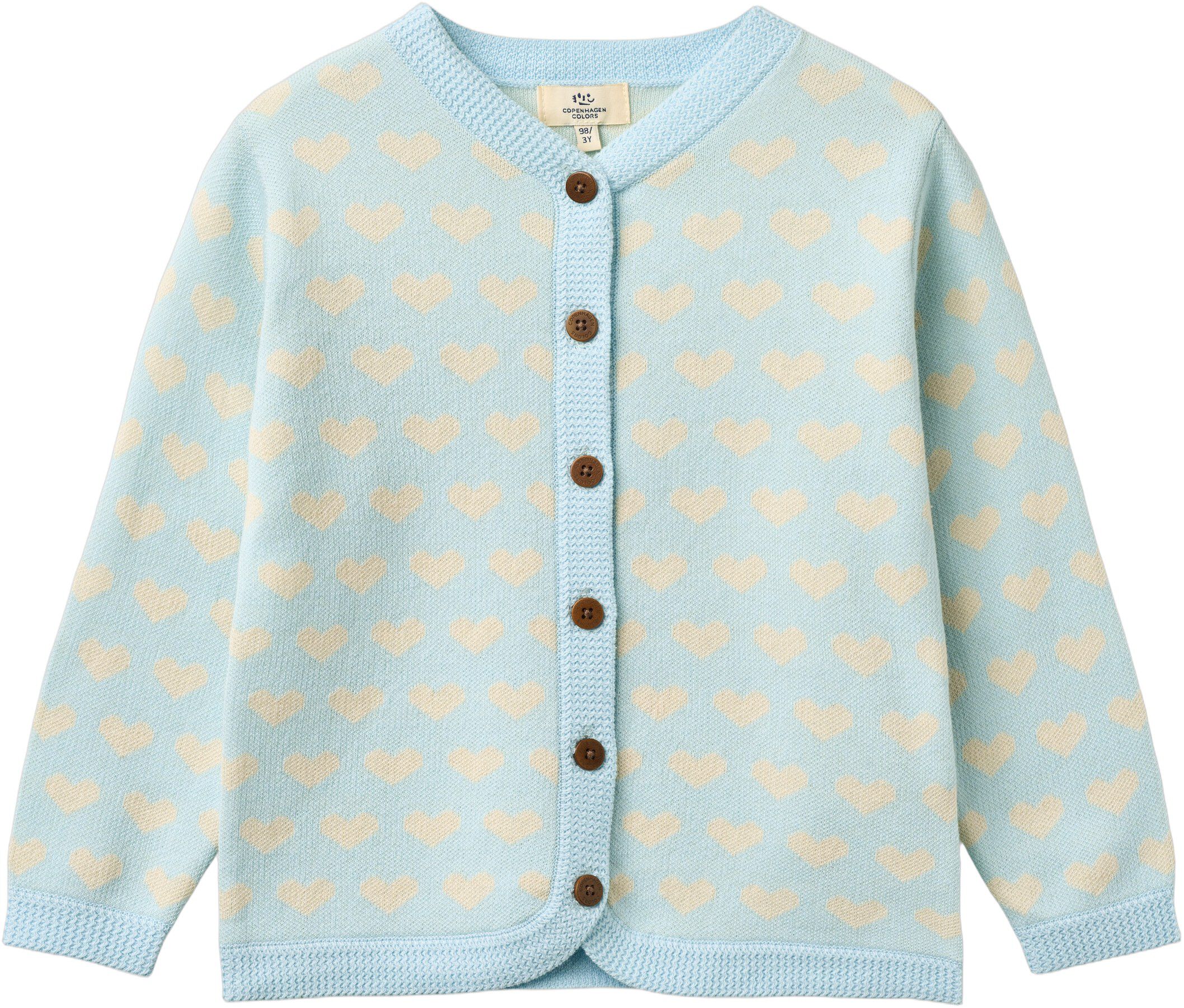 HEART CARDIGAN W. CROCHET EDGE