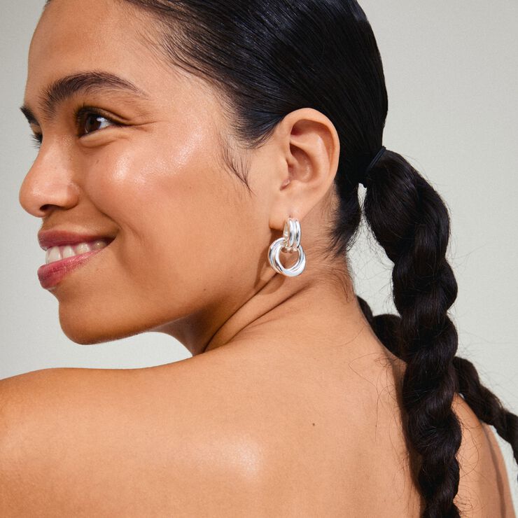 AGNI earrings silver-plated