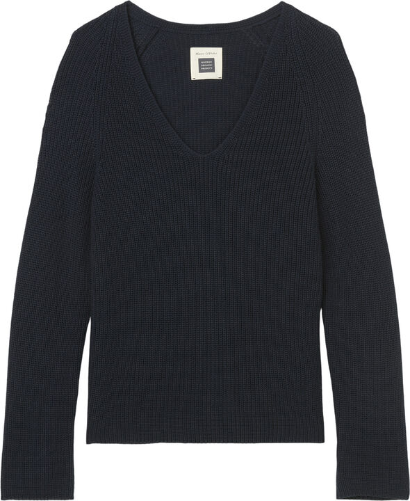 Cotton Pullover, V-neck