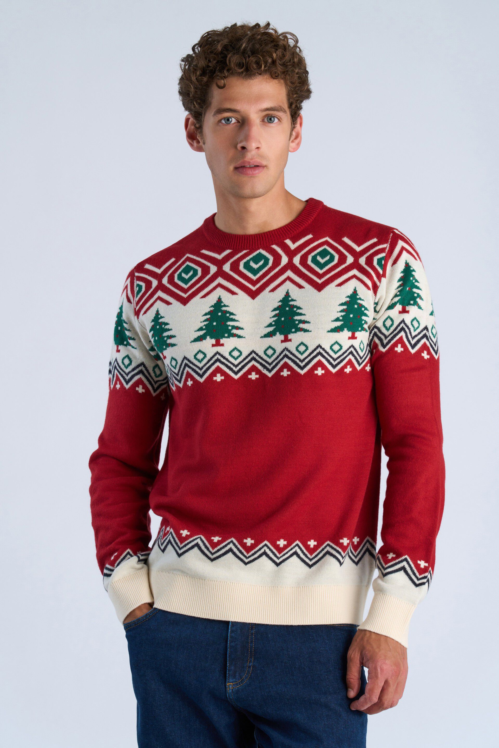Christmas jacquard sweater
