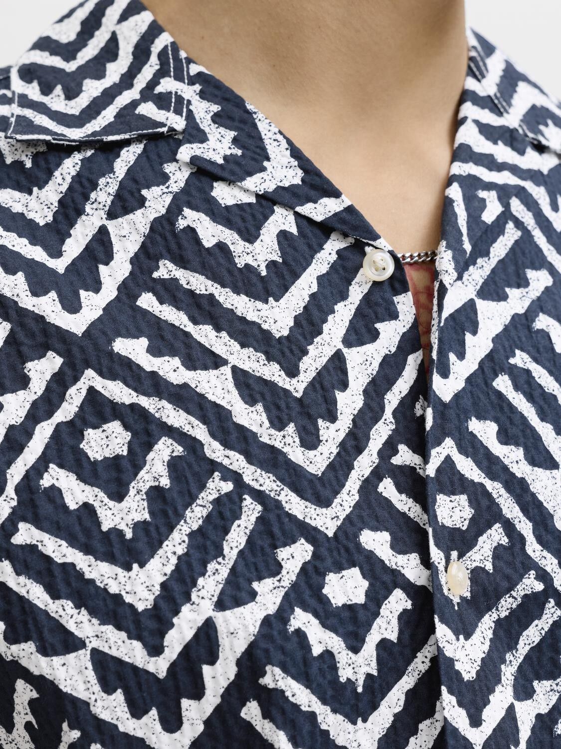 Jjmilo Seersucker Resort Shirt Ss