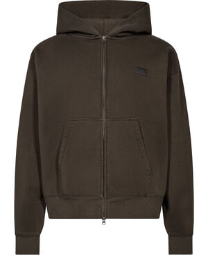 Premium Full Zip Hoodie Faded Black