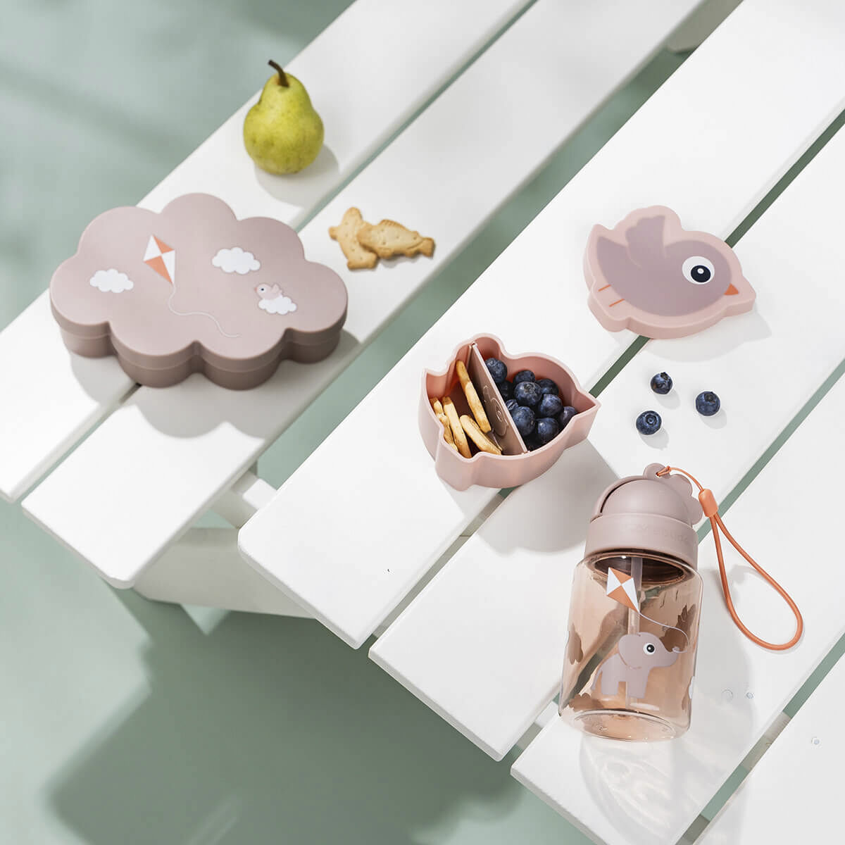 Snack & madkasse m/drikkedunk Playground Pudder