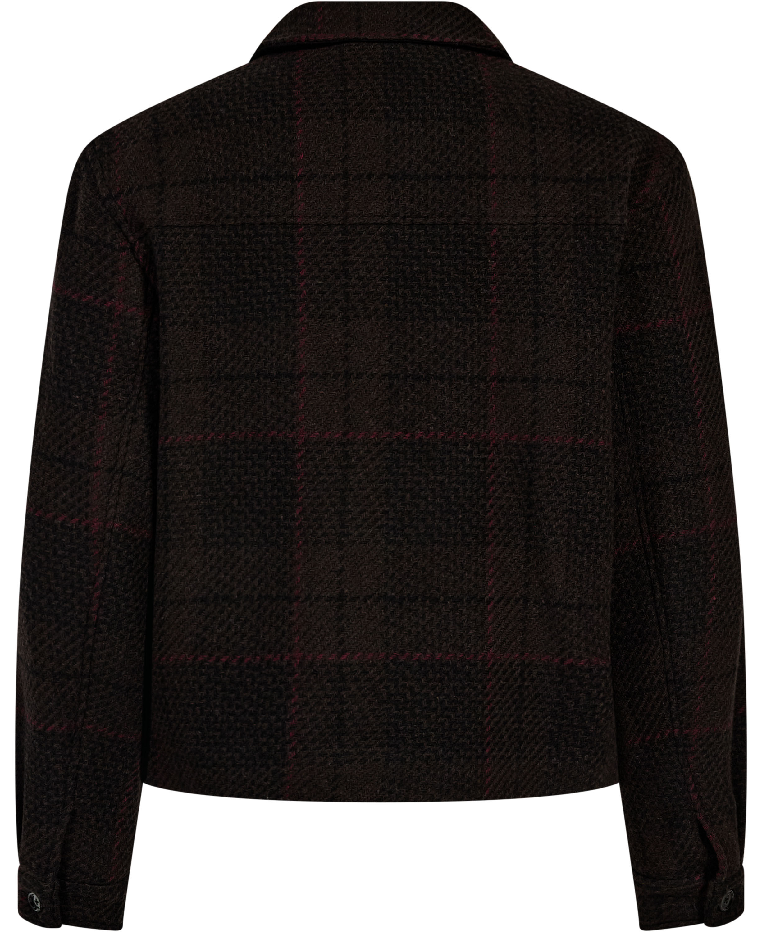 Wool-blend jacket check pattern