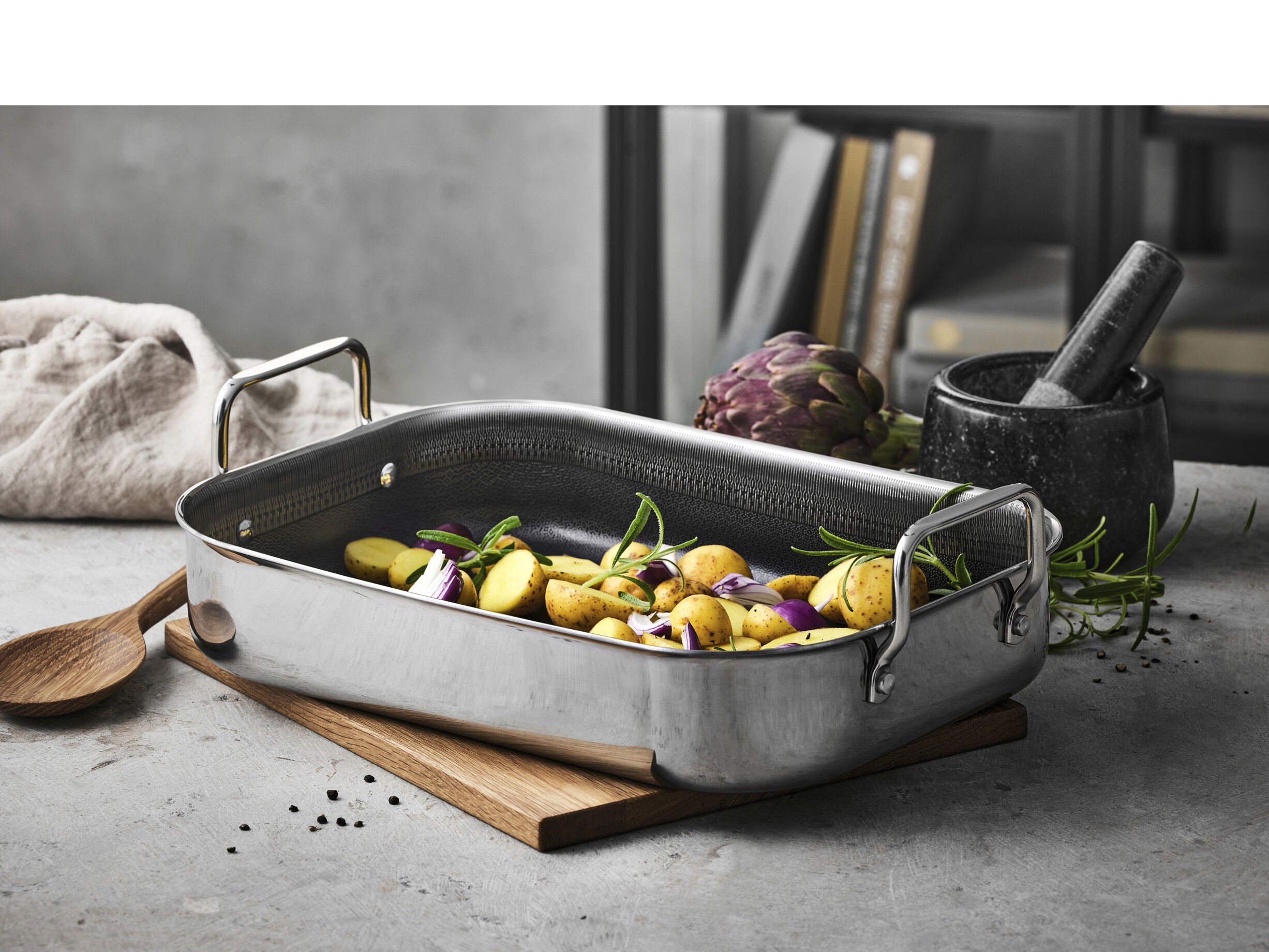 Langpanne Paillon Hybrid 39 x 26,5 x, 10,6 cm Rustfritt st&aring;l
