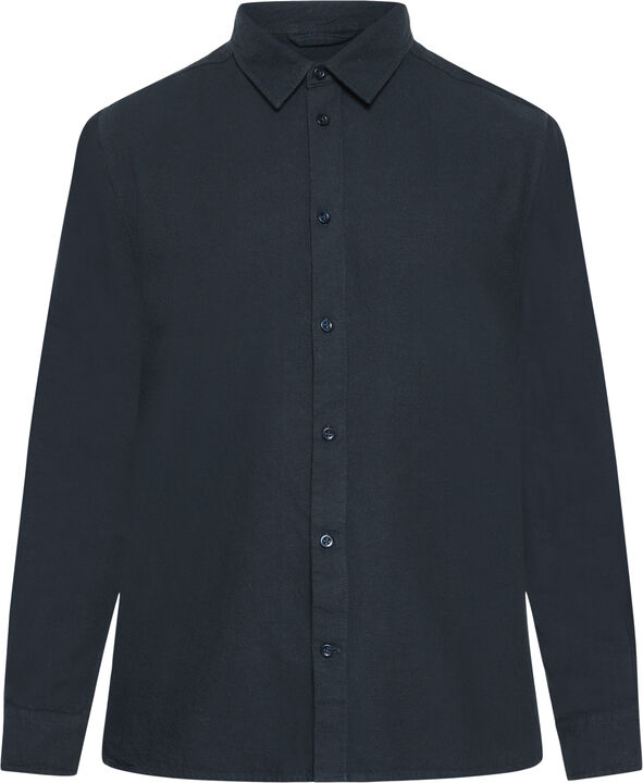 Regular fit heavy twill flannel shirt - GOTS/Vegan