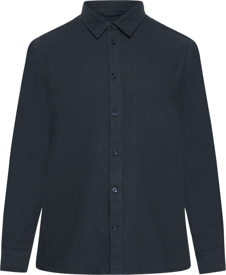 Regular fit heavy twill flannel shirt - GOTS/Vegan