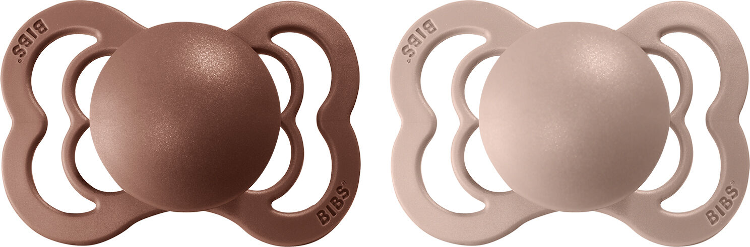 BIBS Supreme 2 PACK Silicone Size 1 Haze/Blossom