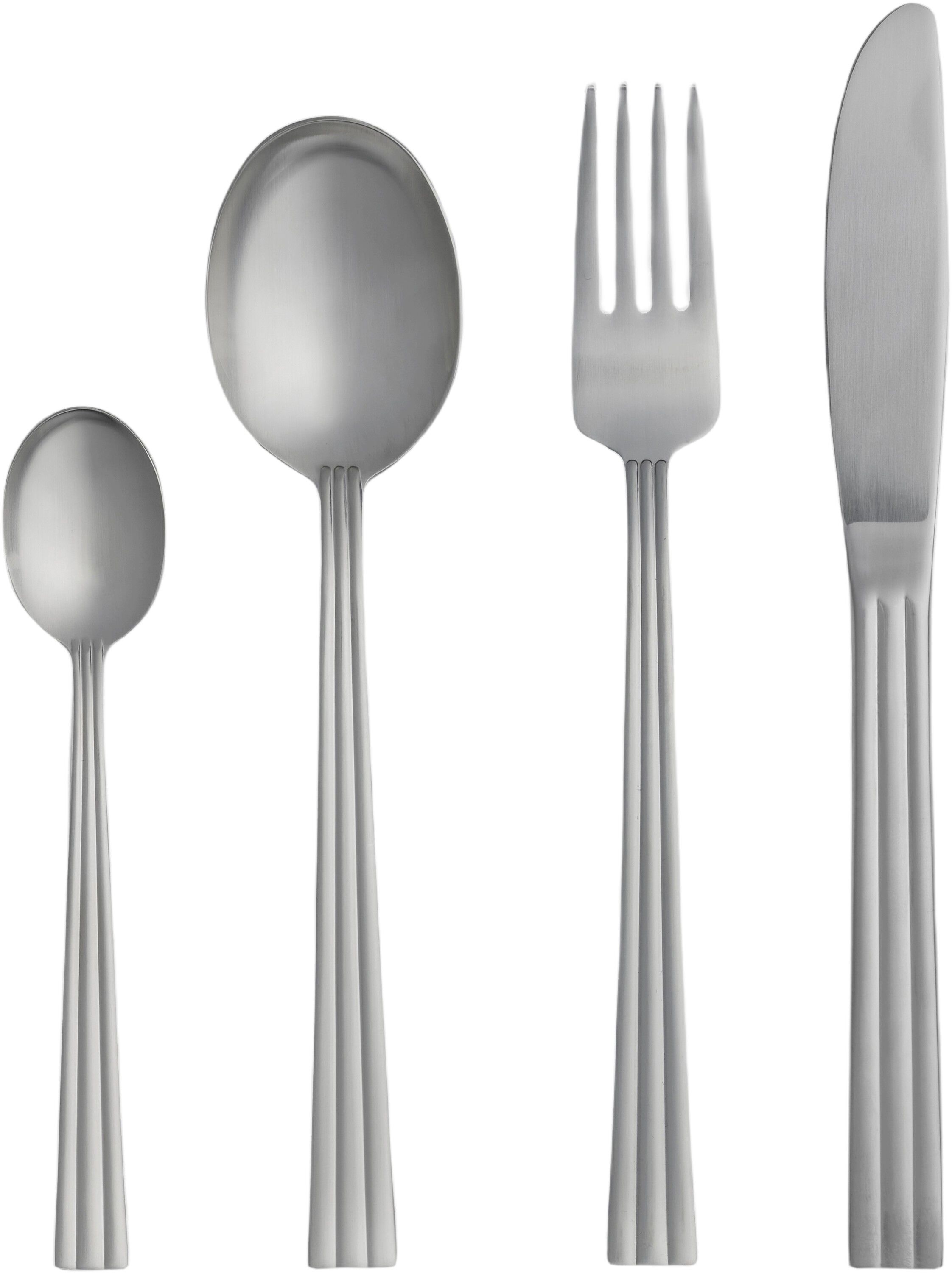 Bestikksett Thebe Edition 2024 16 deler Matt st&aring;l Recycled