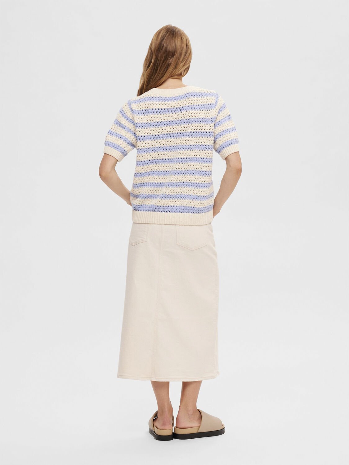 SLFALBY SS KNIT O-NECK