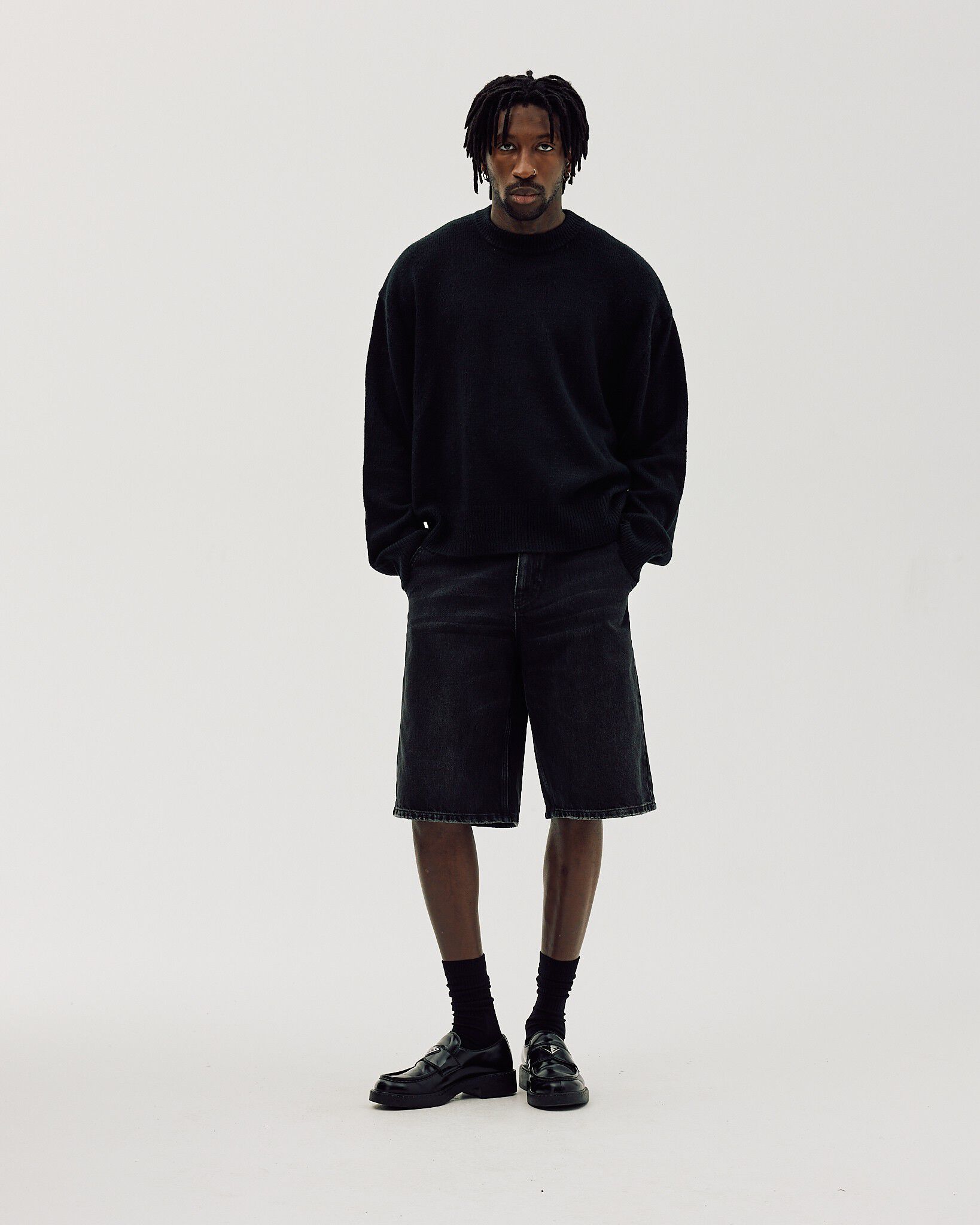 Straight Denim Shorts