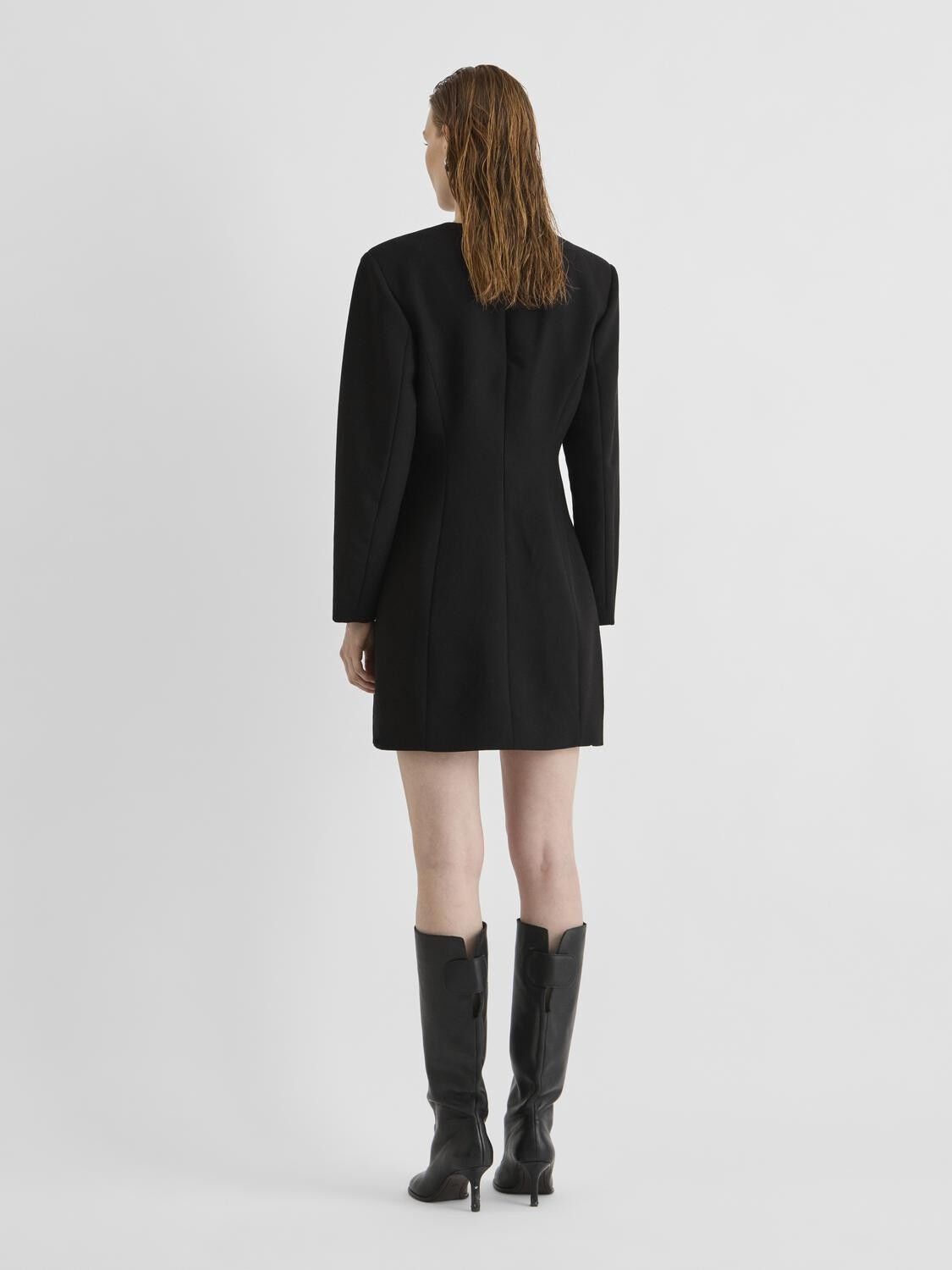 Rourae L/S V-Neck Short Dress/Ev/Pf