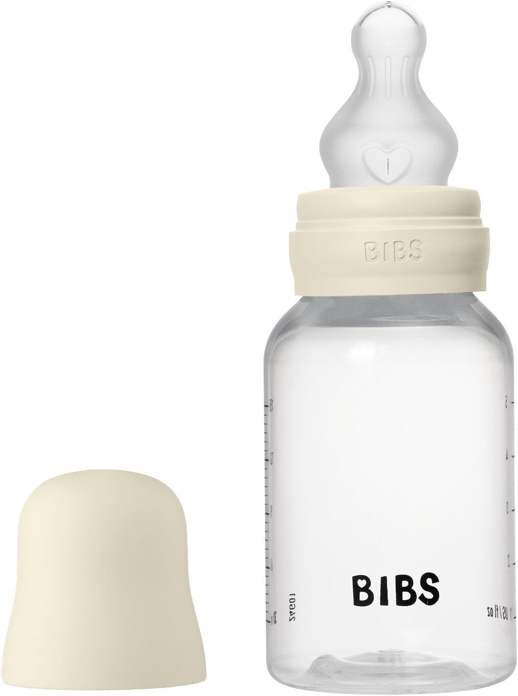BIBS Baby Bottle Round Silicone 1 pack 150 ml Slow Flow Ivor