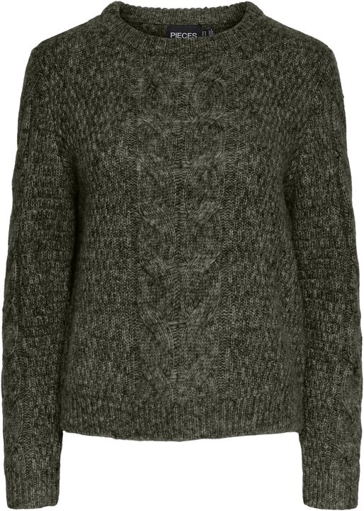 PCNINA LS O-NECK KNIT NOOS BC