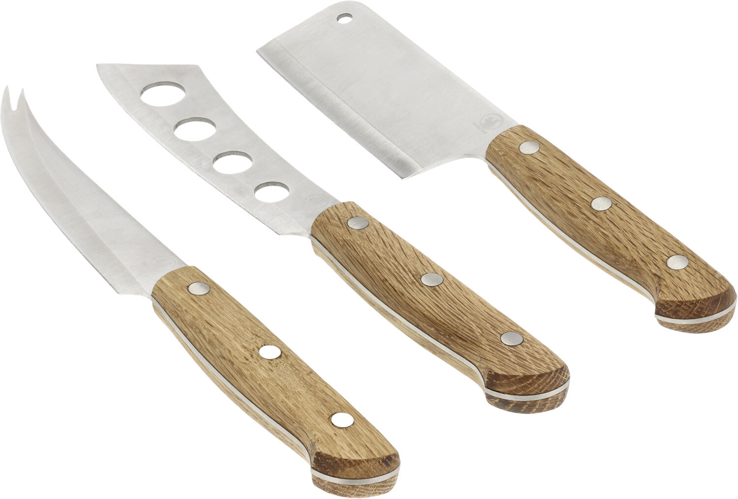 Ostesett Foresta 3 deler Eik/Rustfritt st&aring;l