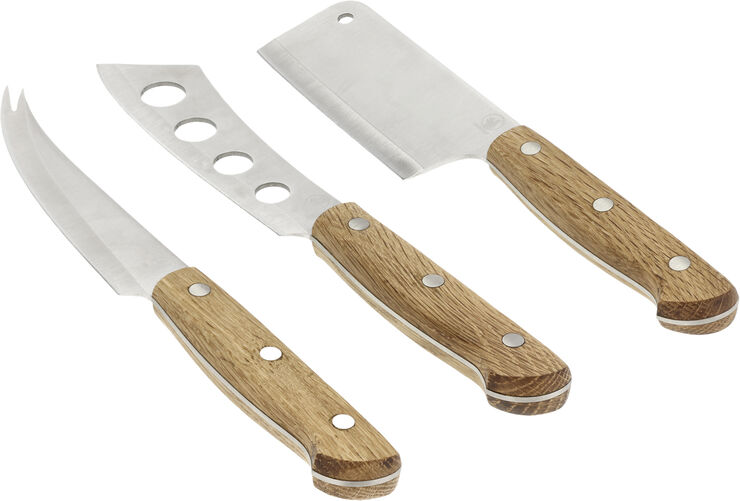 Ostesett Foresta 3 deler Eik/Rustfritt stål