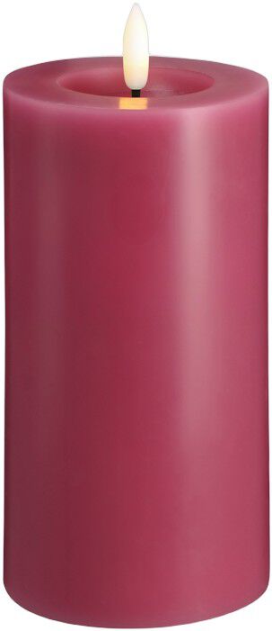 Moods & More - LED Pillar Candles, Silk, Melted, Vintage rose, 74x150
