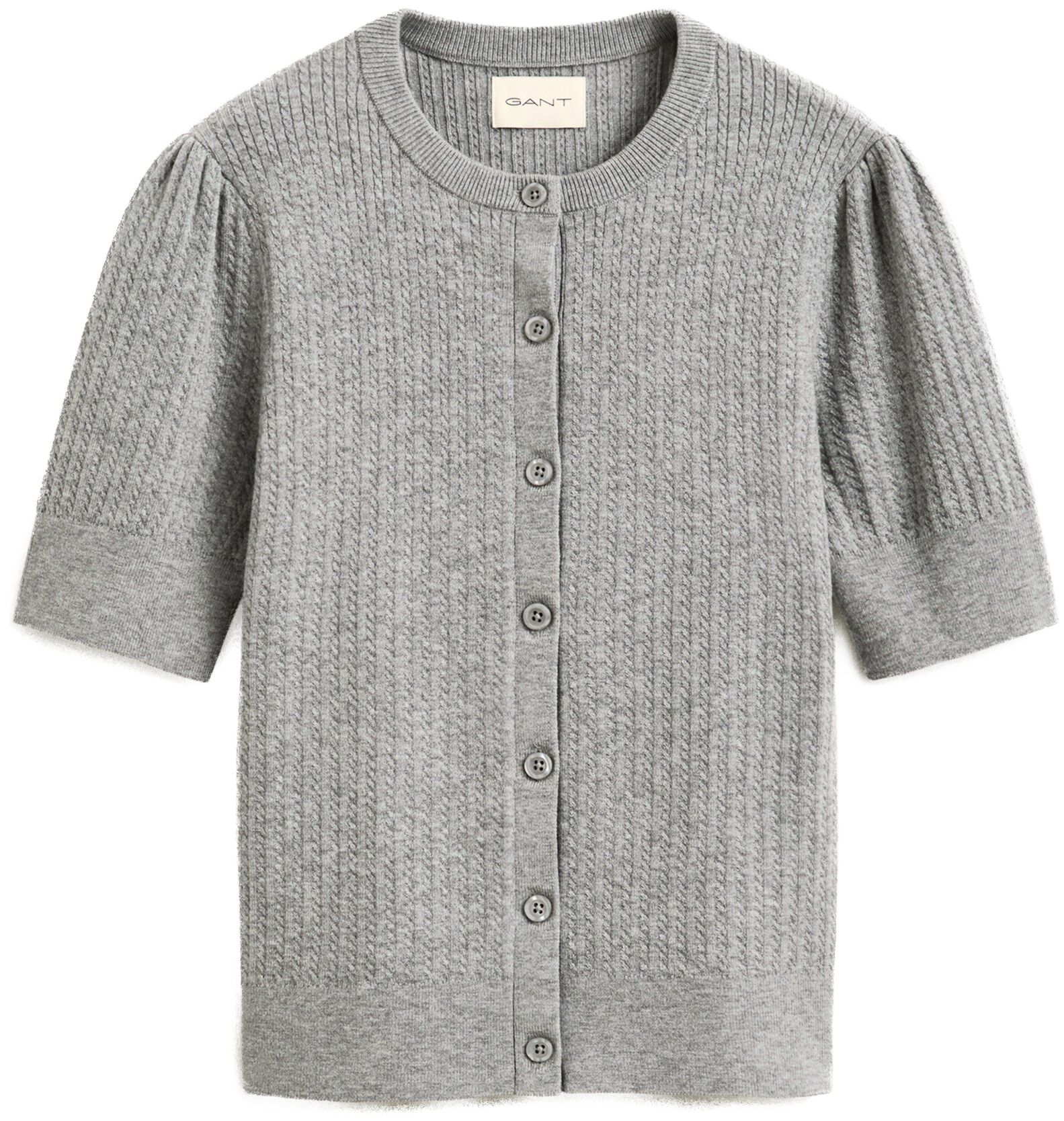 MINI CABLE C-NECK CARDIGAN SS