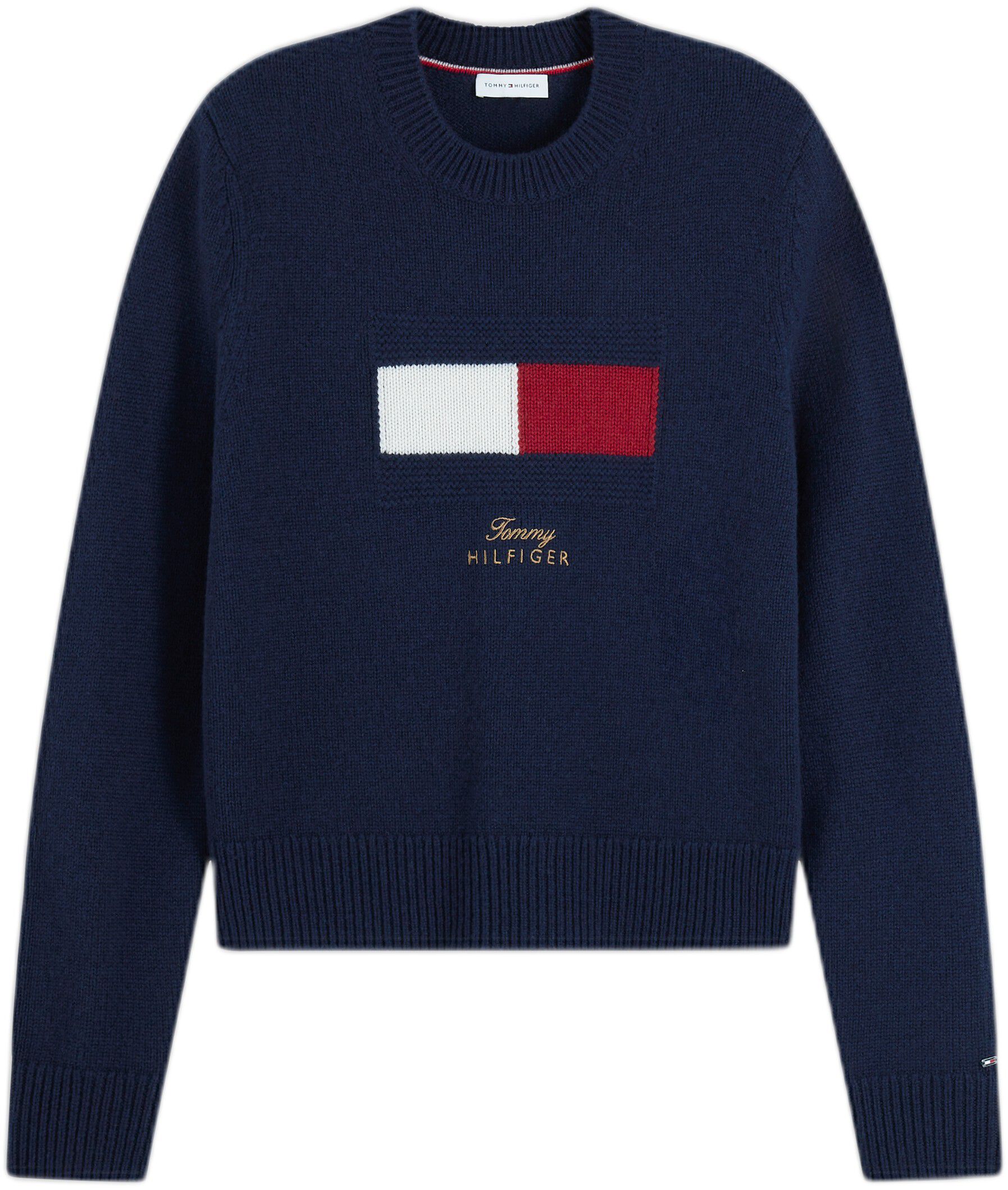 Flag Logo Embroidery Jumper With Cashmere