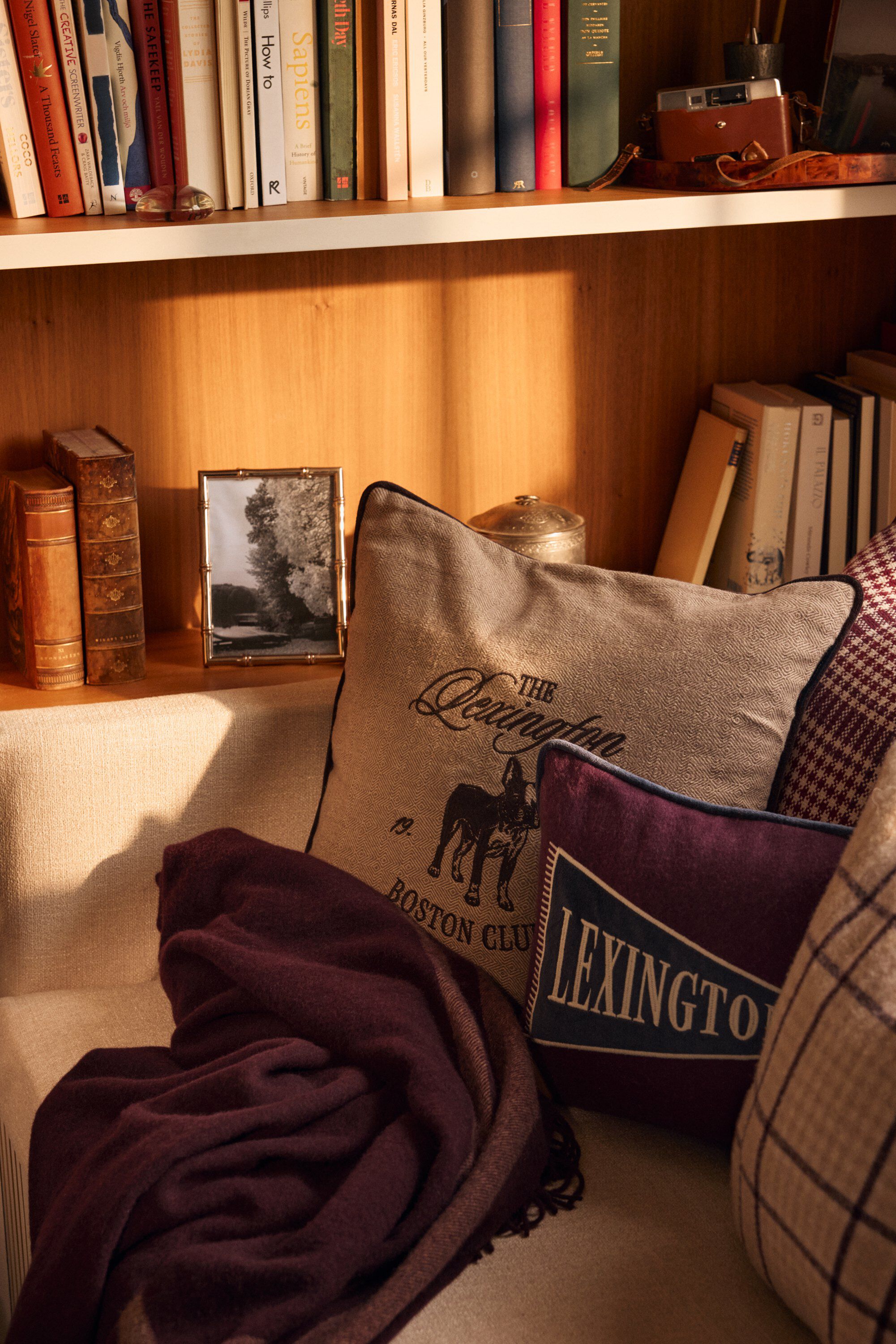Boston Club Organic Cotton Tweed Pillow Cover