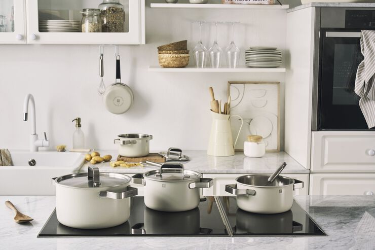 Stegepande, 24 cm, 18/10 rustfrit stål, Keramisk belægning