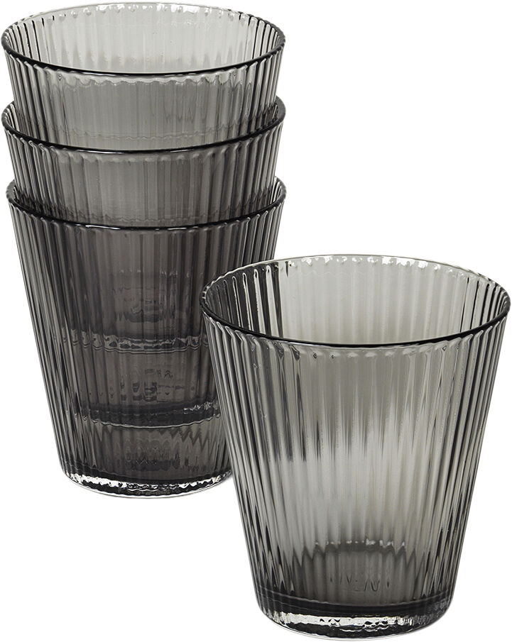 GC Mouthblown Vandglas 26 cl smoke 4 stk.