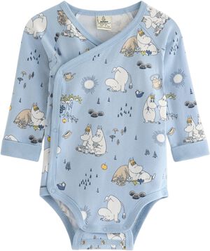 Long-sleeved wrap bodysuit in soft