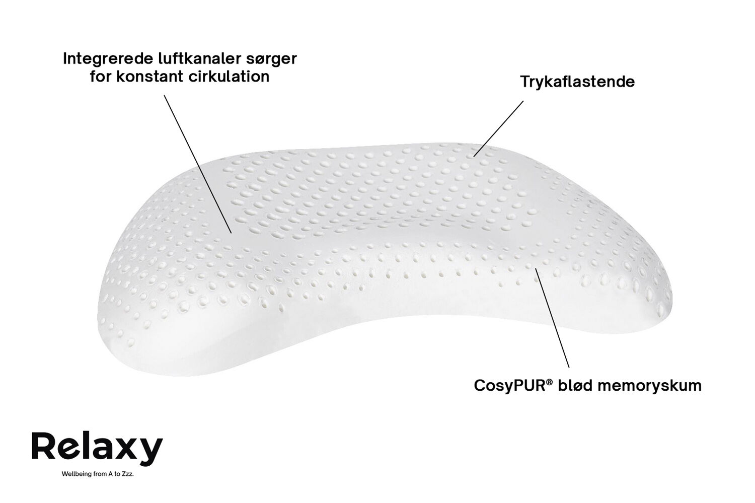 Relaxy MOON Pillow 68x35x9 cm