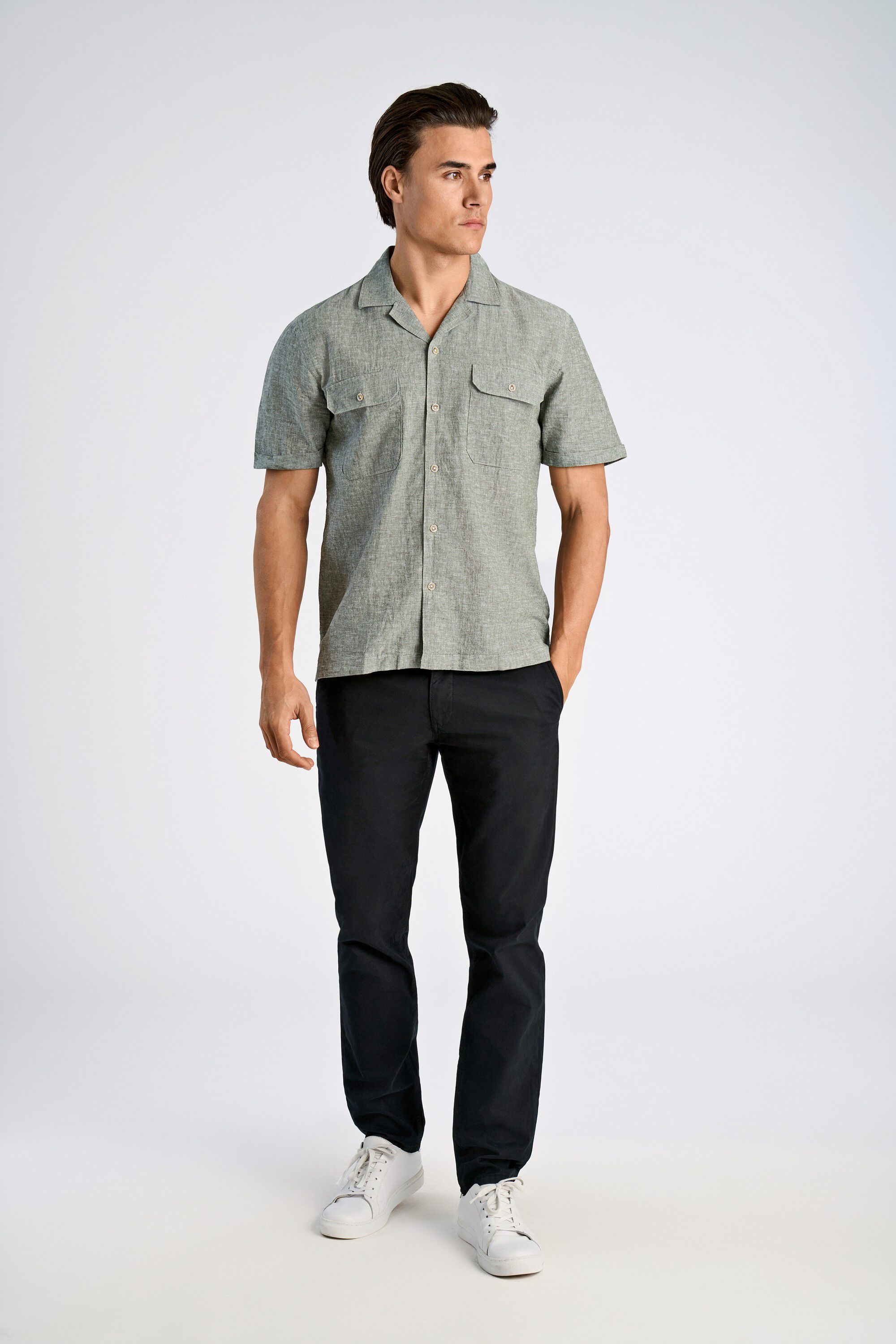 Cotton/linen resort shirt S/S