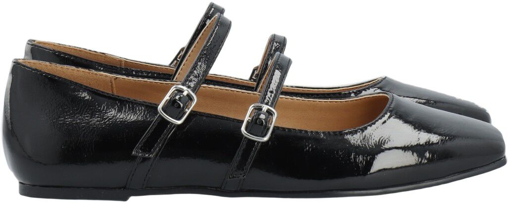 BIAROSE Karr&eacute; Double Mary Jane Flat Faux Leather