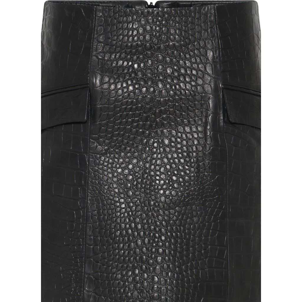EmbossedBBSiana leather skirt