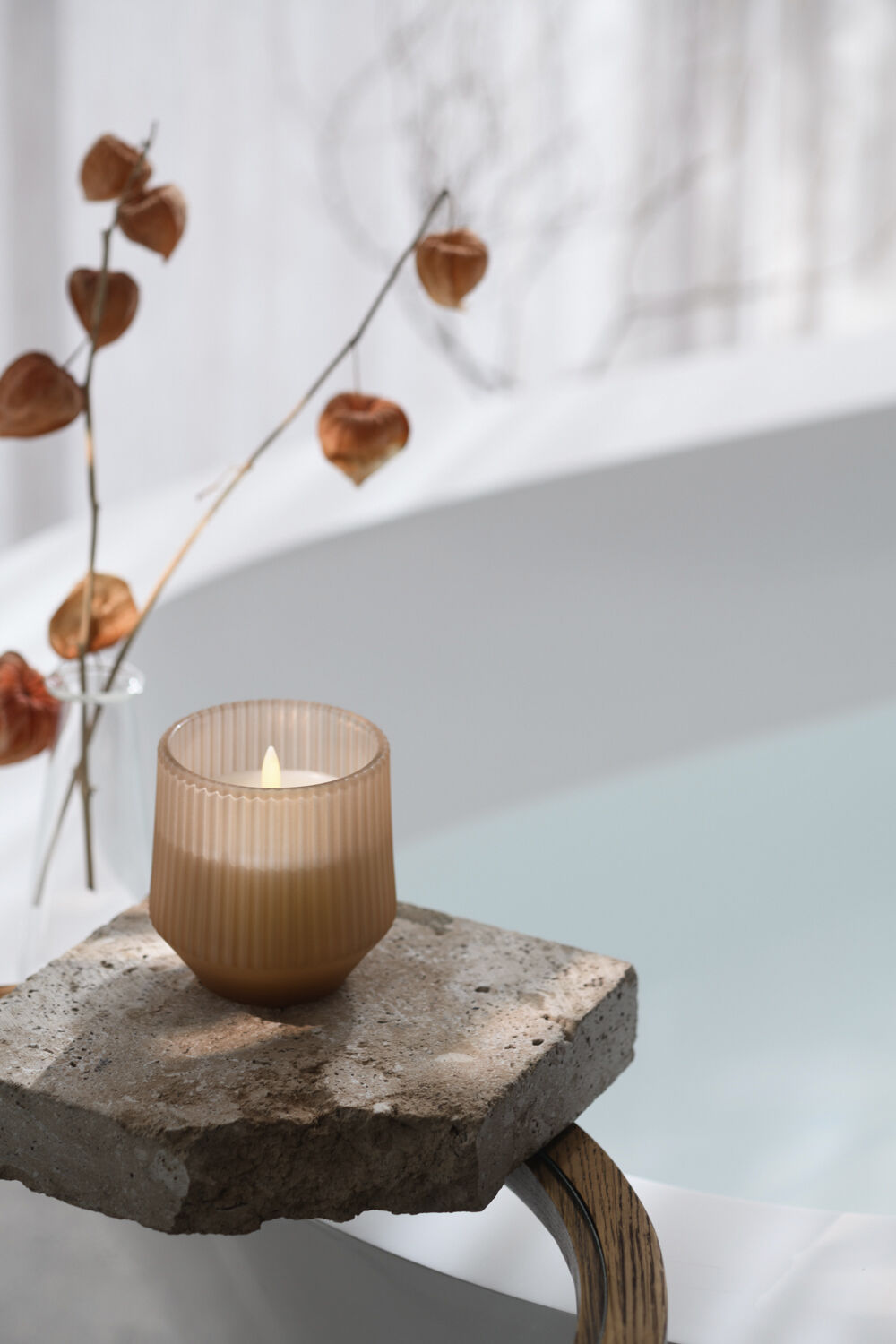 Scented wax glass candle, Uplift, Beige, 8,5x9,5 cm *