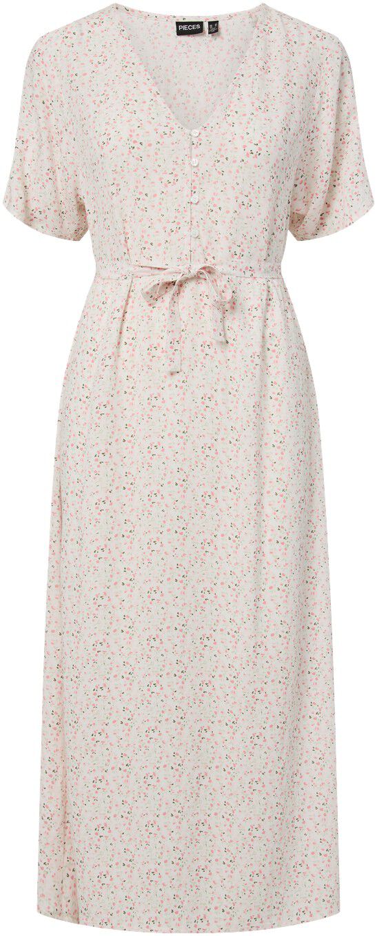 Pcbarri Ss Midi V-Neck Dress Wvn Msa Bc