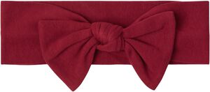 Pannband i trikå med en dekorativ r