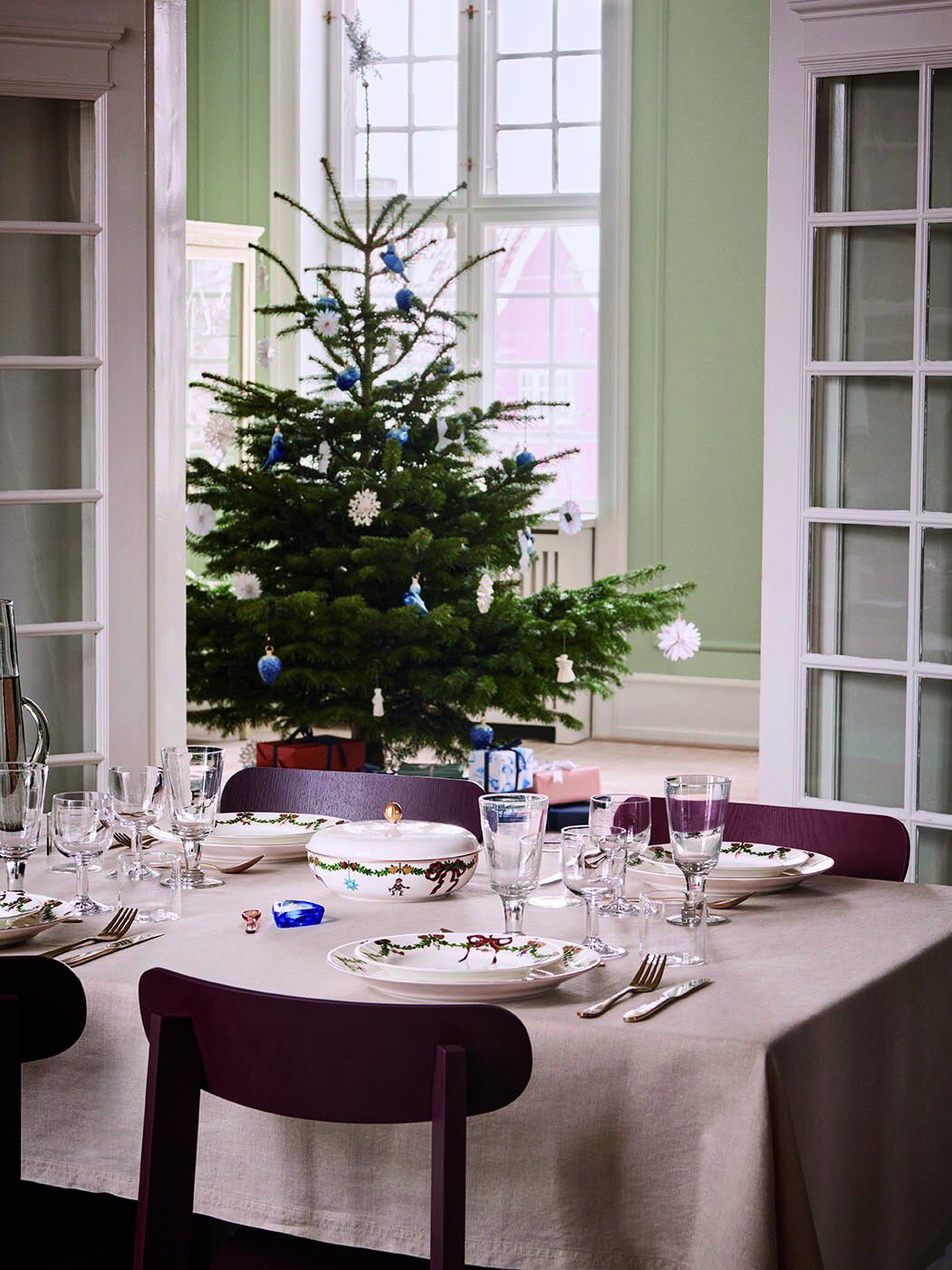 Stjerne Riflet Jul 27 cm. tallerken